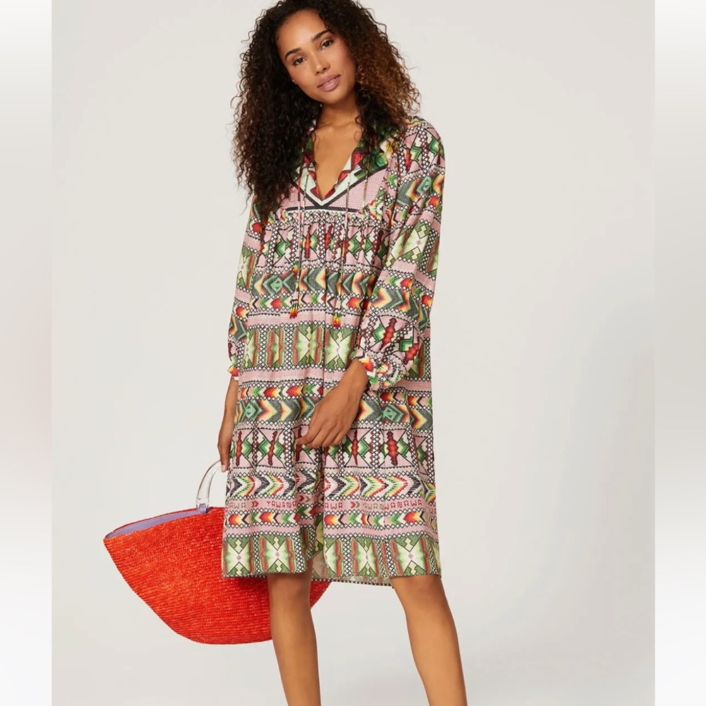 FARM RIO Yawanawa Amulet Midi Dress (NWT)